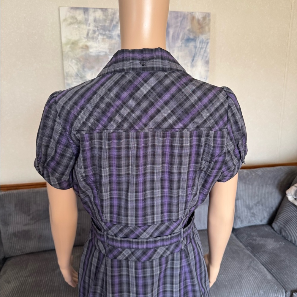 Dynamite Purple Checkered Mini Dress - Picture 9 of 13